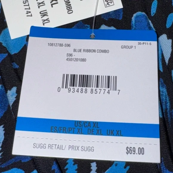 NWT Kasper Blue & Black Abstract A-Line Skirt | New With Tags | Women’s - Picture 4 of 4